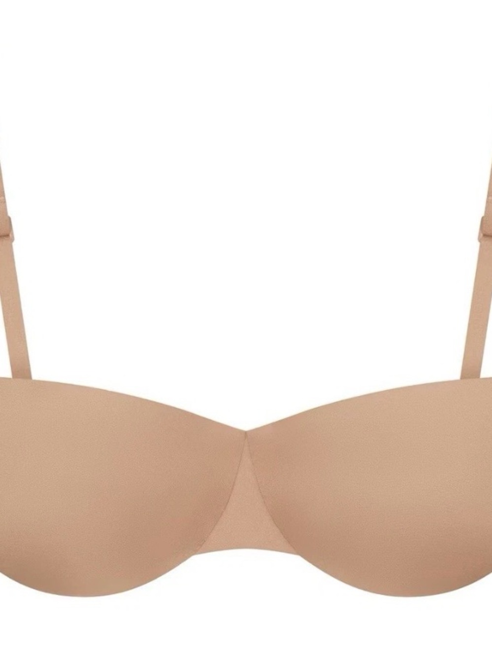 SKIMS Ultimate Push Up‎ Balconette Bra Convertible Strapless Clay Bra